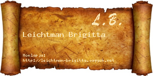 Leichtman Brigitta névjegykártya